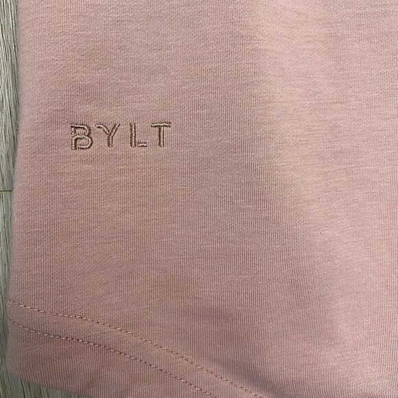Bylt Shirt Mens XL Pink Peach 1/4 Zip Polo Lux Outdoor Performance‎ Pullover - Picture 5 of 9